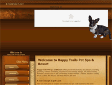 Tablet Screenshot of happytrailspetspa.com